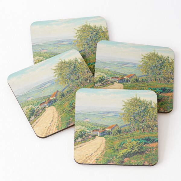 Item preview, Mountain Slope with Path through a Summer Landscape to the Valley (20th century) - Gustave Cariot designed and sold by SALON DES ARTS.