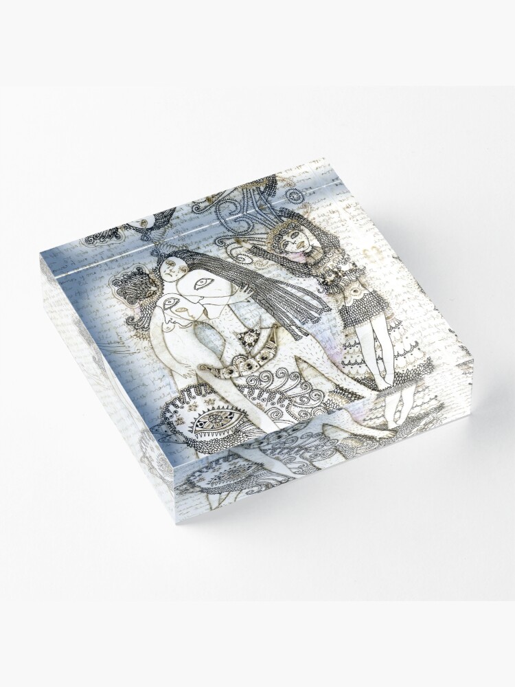 Alternate view of Poesía al abismo Acrylic Block