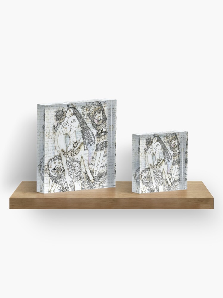 Alternate view of Poesía al abismo Acrylic Block