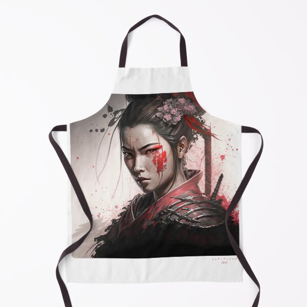 Item preview, Portrait in Ink Splash of Samurai Woman - 07 designed and sold by Mitch-Angelo.