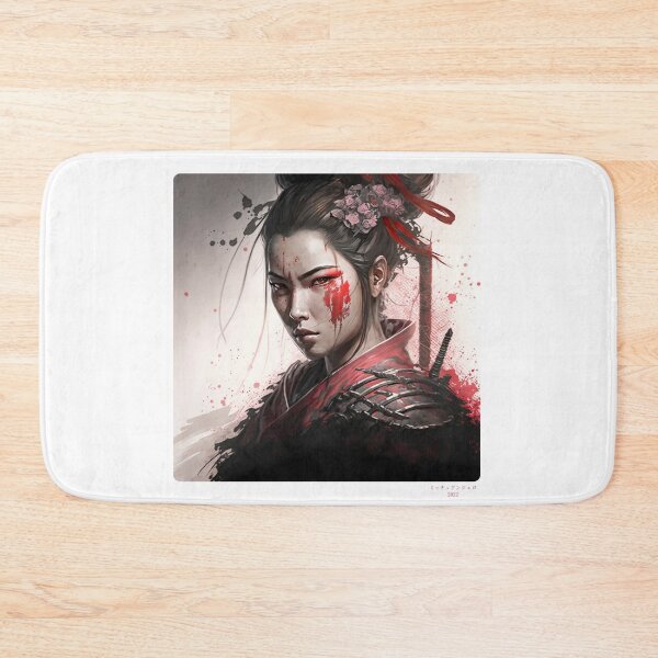Item preview, Portrait in Ink Splash of Samurai Woman - 07 designed and sold by Mitch-Angelo.