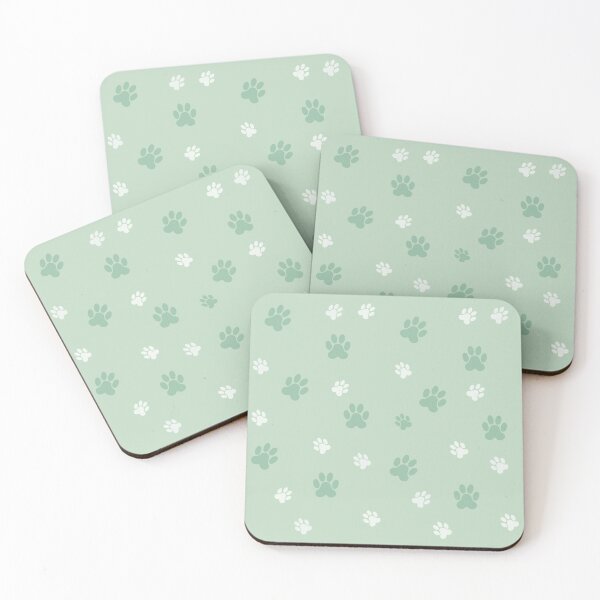 Item preview, Simple and Modern Light Theme White, Mint, and Light Green Dog Paw Print Pattern designed and sold by Christopher  McGuire.