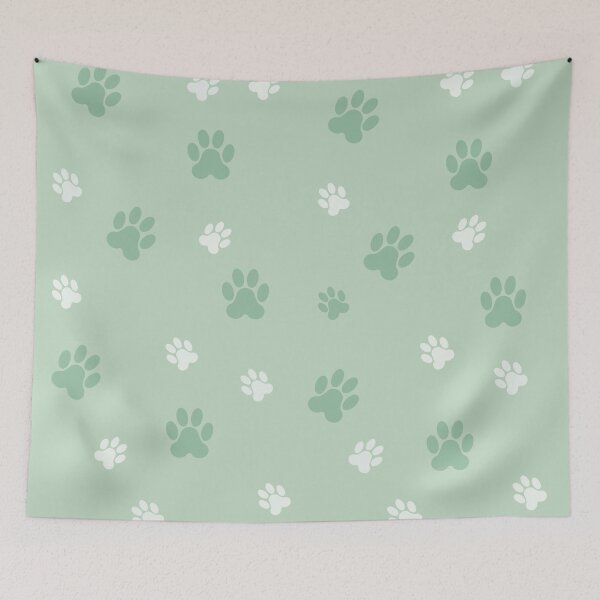 Item preview, Simple and Modern Light Theme White, Mint, and Light Green Dog Paw Print Pattern designed and sold by Christopher  McGuire.