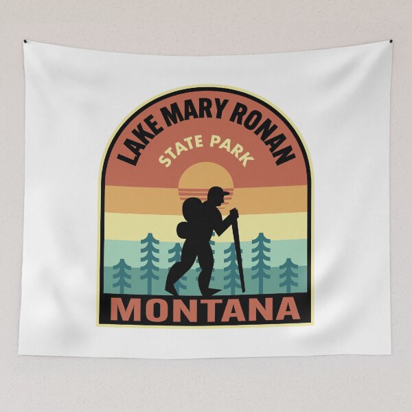 Item preview, Lake Mary Ronan State Park Montana Retro Hiking designed and sold by HalpinDesign.