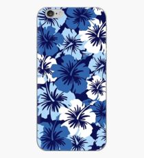 Epic Hibiscus Hawaiian Floral Aloha Shirt Print - Blue iPhone Case