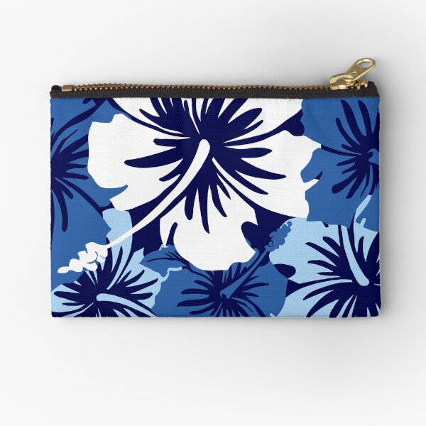 Vista previa del artículo con la obra «Camiseta hawaiana floral hawaiana Epic Hibiscus Print - Azul», diseñado y vendido por DriveIndustries.