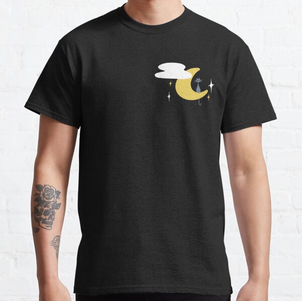 Cat Moon and Stars Classic T-Shirt