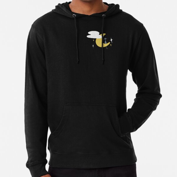 Cat Moon and Stars Lightweight Hoodie
