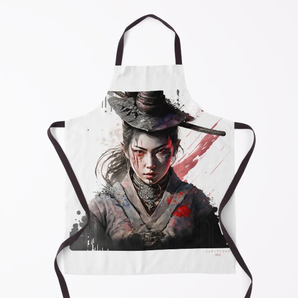 Item preview, Portrait in Ink Splash of Samurai Woman - 09 designed and sold by Mitch-Angelo.
