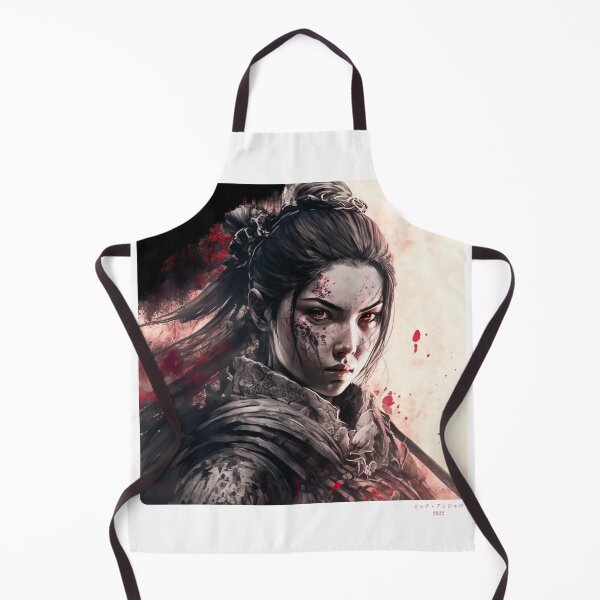 Item preview, Portrait in Ink Splash of Samurai Woman - 10 designed and sold by Mitch-Angelo.