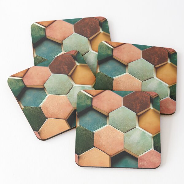 Item preview, Hexagonal Multicolour Tiles designed and sold by Patternifico.