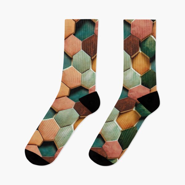 Item preview, Hexagonal Multicolour Tiles designed and sold by Patternifico.