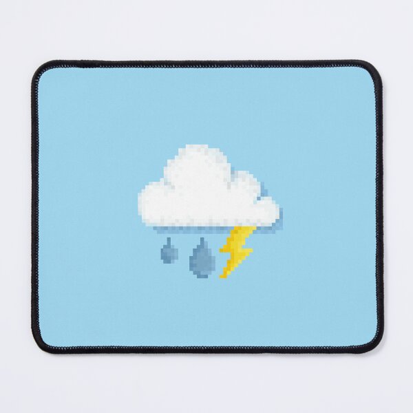 Item preview, Retro Pixel Lightning Cloud Weather Icon Design designed and sold by 8BitTrip.
