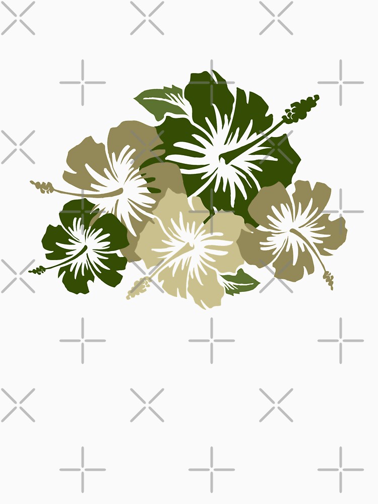 Epic Hibiscus Hawaiian Floral Aloha Shirt Print - Olive