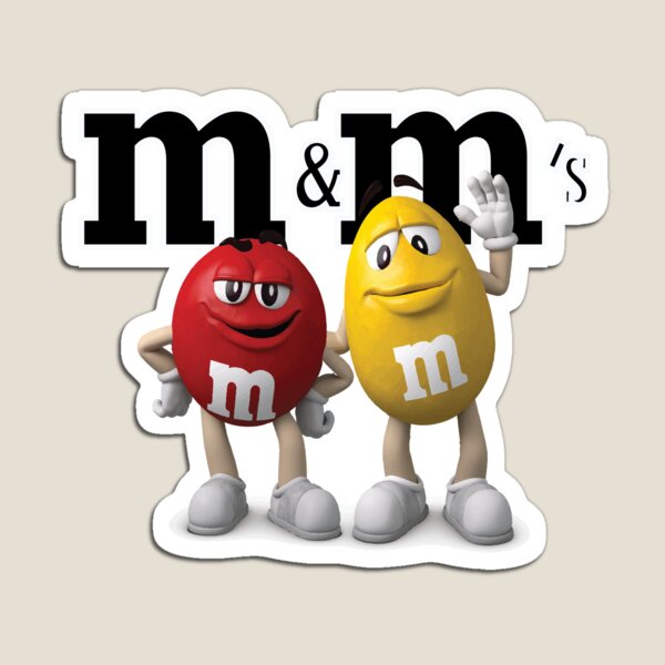 M&Ms Magnet - Red - Yellow - Candy - M and M