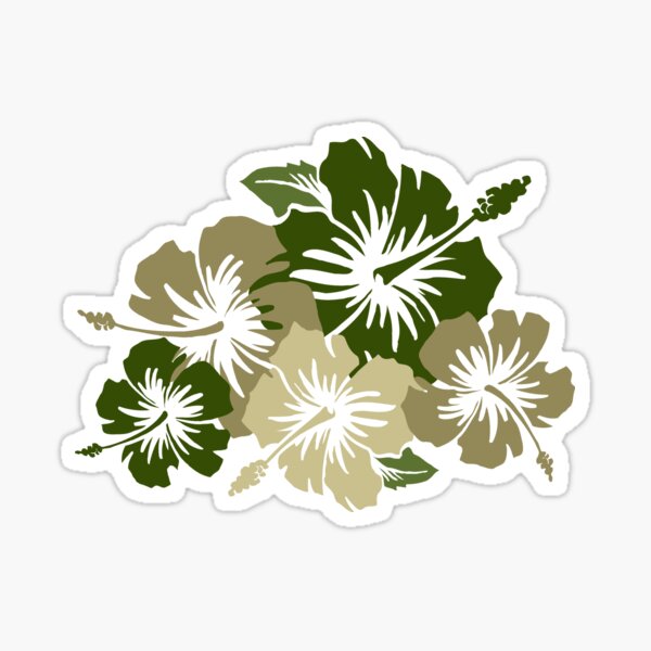 Hibiscus Flower Decal Sticker Vinyl Hawaiian Tropical Paradise Car Window Laptop