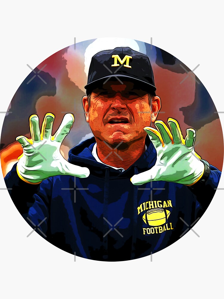 "Jim Harbaugh Football Coach Art" Sticker For Sale By Jimmy-Nelson ...