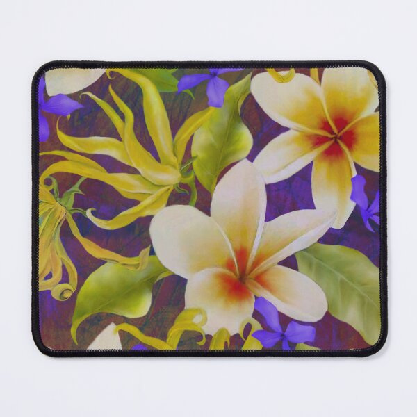 Item preview, Purple Flowers Accented Plumeria and Cananga Hawaiian Style designed and sold by Tina Veenstra.