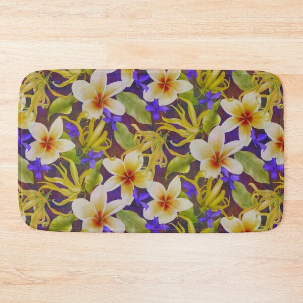 Item preview,  Purple Flowers Accented Plumeria and Cananga Hawaiian Style designed and sold by Tina Veenstra.