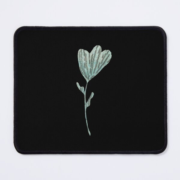 Item preview, Flower green textured cartoon a watercolor sketch black designed and sold by Yana Mustafina | Boho Soulful Designs.