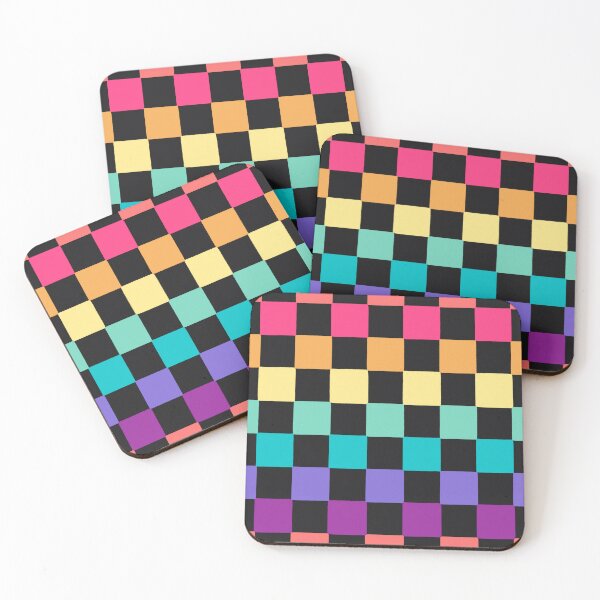 Item preview, Rainbow Checkerboard Pattern (dark) designed and sold by DesignsByAND.
