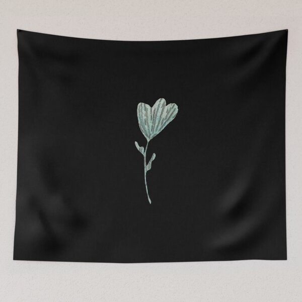 Artikelvorschau, Flower green textured cartoon a watercolor sketch black entworfen und verkauft von Yana Mustafina | Boho Soulful Designs.
