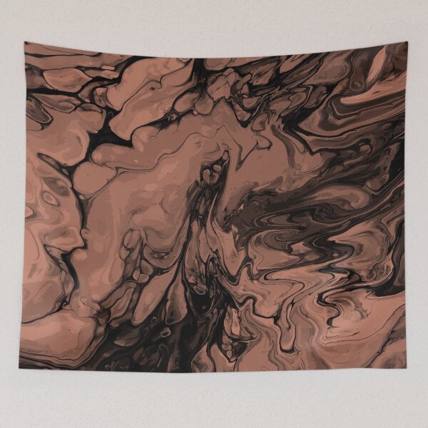 Artikelvorschau, Vivid Brown Palette 3 Marble Fluid Art entworfen und verkauft von Janzay.