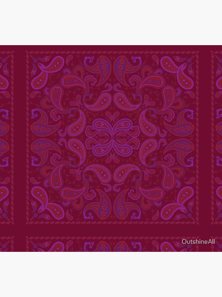 Discover Paisley Print "Firebird" Raspberry Paisley Colors Socks