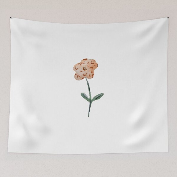 Item preview, Flower dusty pink textured a watercolor sketch designed and sold by Yana Mustafina | Boho Soulful Designs.