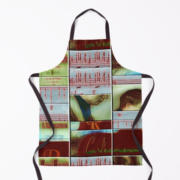 Item preview,  AMAZING PAINTING ABSTRACT PORTRAIT OF SERGEI RACHMANINOFF PIANIST MUSICIAN COMPOSER - CLASSICAL MUSIC SCORE - PATCHWORK SIGNATURE designed and sold by Ralek.