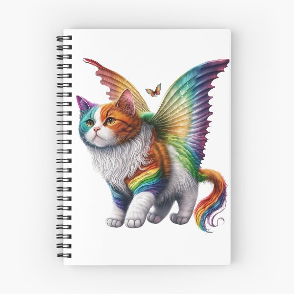 Item preview, Rainbow Fairy Cat - Cute cat with butterfly wings and rainbow markings designed and sold by photo4u2.