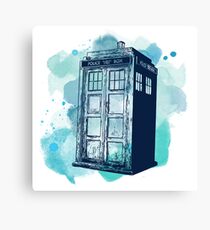 Inked up Tardis Canvas Print
