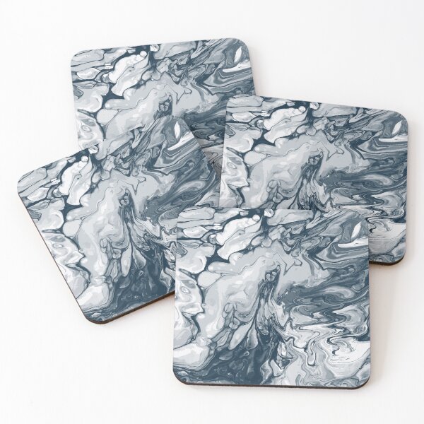 Artikelvorschau, Vivid Grey Palette 3 Marble Fluid Art entworfen und verkauft von Janzay.