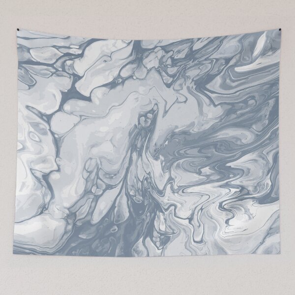 Aperçu de l'œuvre Vivid Grey Palette 2 Marble Fluid Art créée et vendue par Janzay.