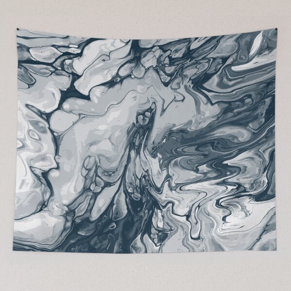 Artikelvorschau, Vivid Grey Palette 3 Marble Fluid Art entworfen und verkauft von Janzay.