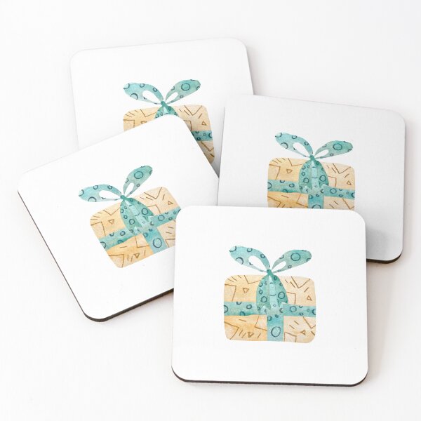 Artikelvorschau, Gift box yellow textured pencil watercolor sketch entworfen und verkauft von Yana Mustafina | Boho Soulful Designs.