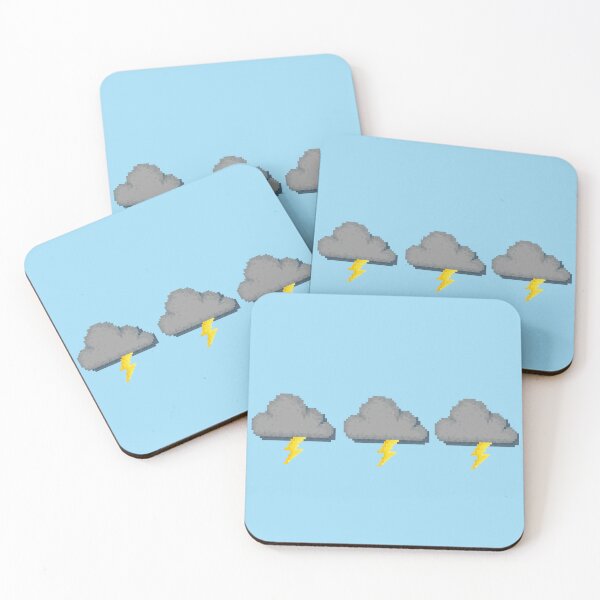 Item preview, Retro Pixel Lightning Cloud Weather Icon Design designed and sold by 8BitTrip.