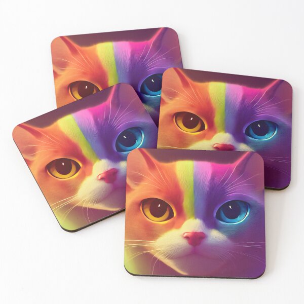 Item preview, Rainbow cat in cartoon style. Cool Kitties designed and sold by NadiiaSemyroz.