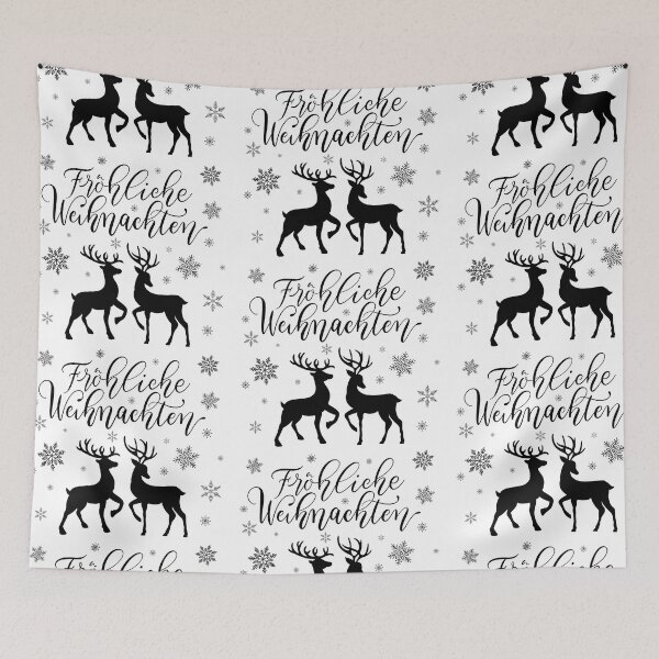 Item preview, Merry Christmas. Snowflakes, deer and deer designed and sold by Sandra Brezina.