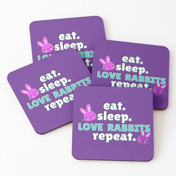 Item preview, Eat, Sleep, Love Rabbits, Repeat Funny Cute Bunny Quote designed and sold by CRHPOD20.