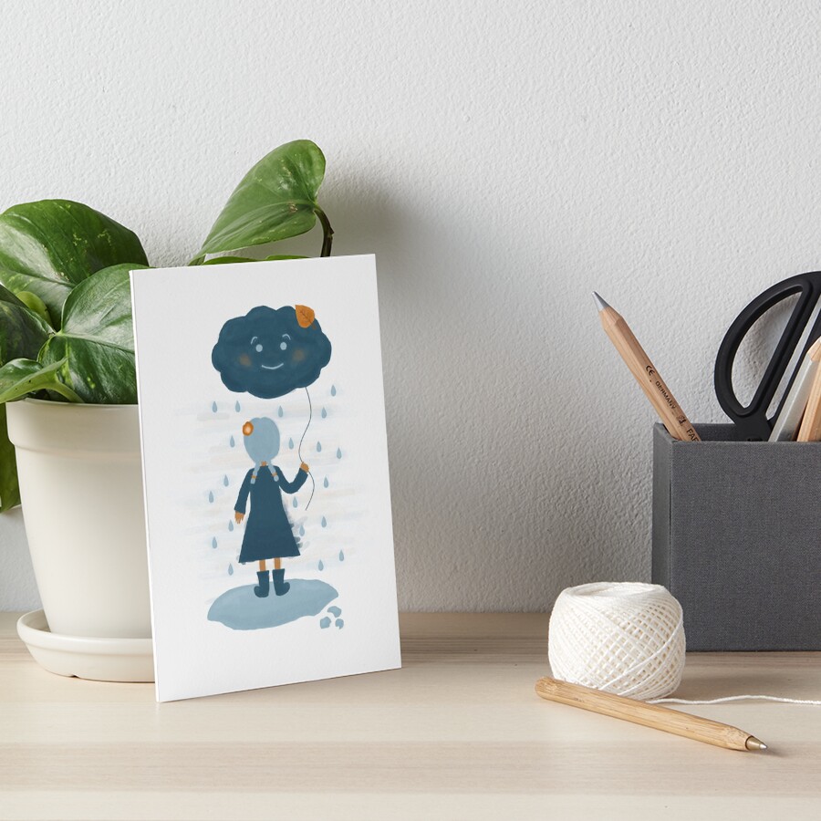 Autumn Rain Art Board Print