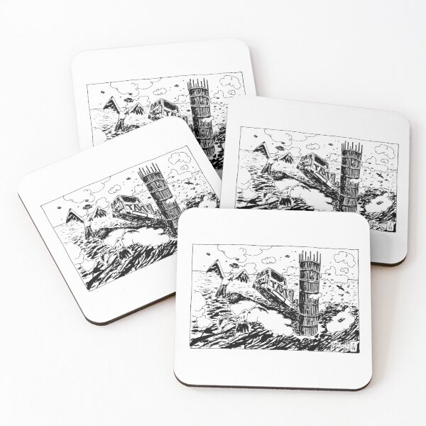 Item preview, The Neptune Tower - black and white designed and sold by NunoNevesComics.