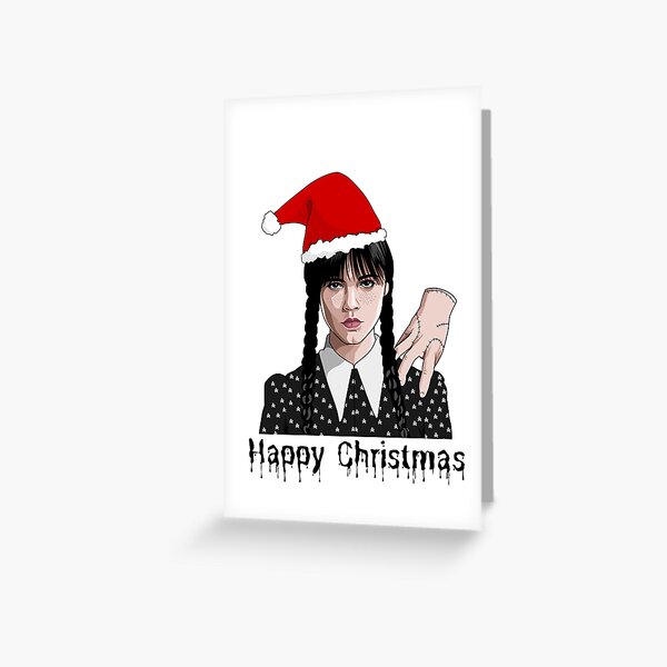 Wednesday Addams Christmas Card Funny 