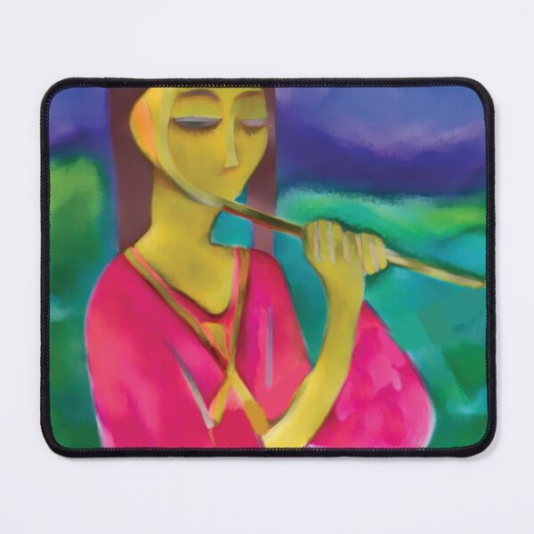 Item preview, woman with flute designed and sold by piesdesignart.