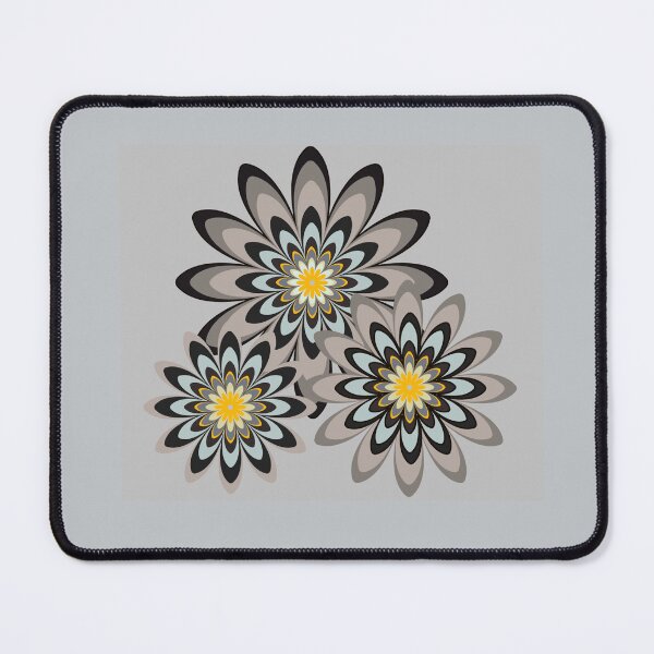 Item preview, black and white floral pattern modern design silver designed and sold by Bakkia.