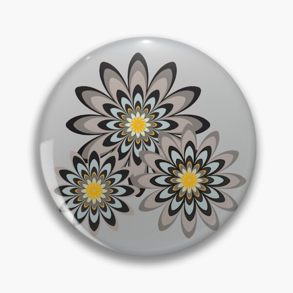 Item preview, black and white floral pattern modern design silver designed and sold by Bakkia.