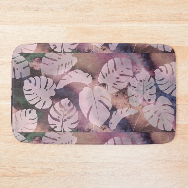 Item preview, Monstera Soft Dusty Vintage Pink Brown Purple Watercolor Exotic Leaves Foliage Pattern   designed and sold by Irina Sztukowski.