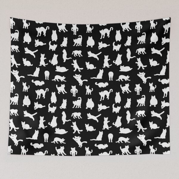 Item preview, Void Cats Pattern (Black) designed and sold by Tofu's Pixel Art Store.