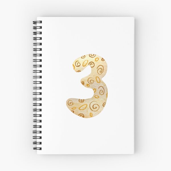 Item preview, Number three figure beige textured a watercolor  designed and sold by Yana Mustafina | Boho Soulful Designs.