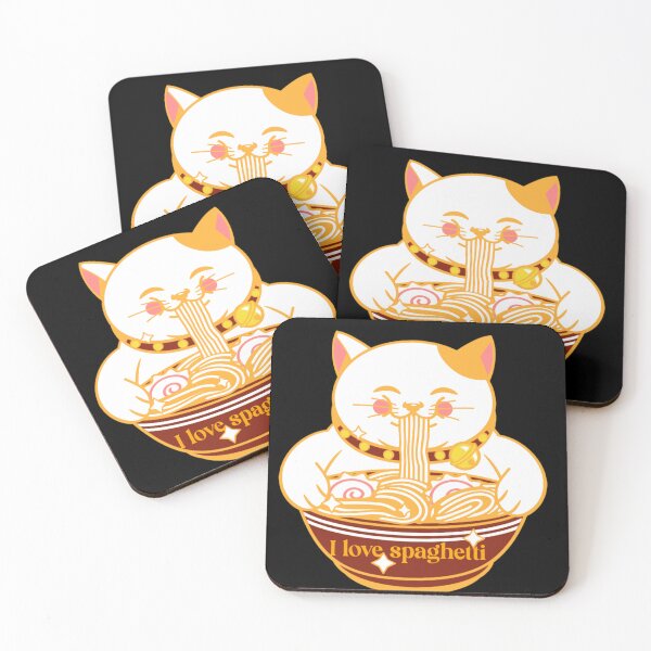 Item preview, Design for cats that love to eat spaghetti designed and sold by MinimalMuse Designs.